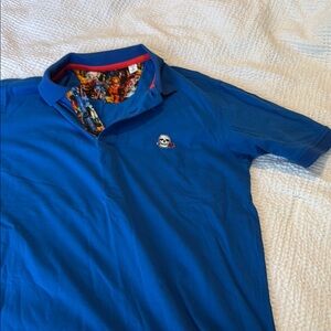 Robert Graham Blue Polo Shirt with Stylish Accents